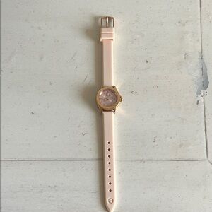 Michele Rose Gold Silicone Strap Watch